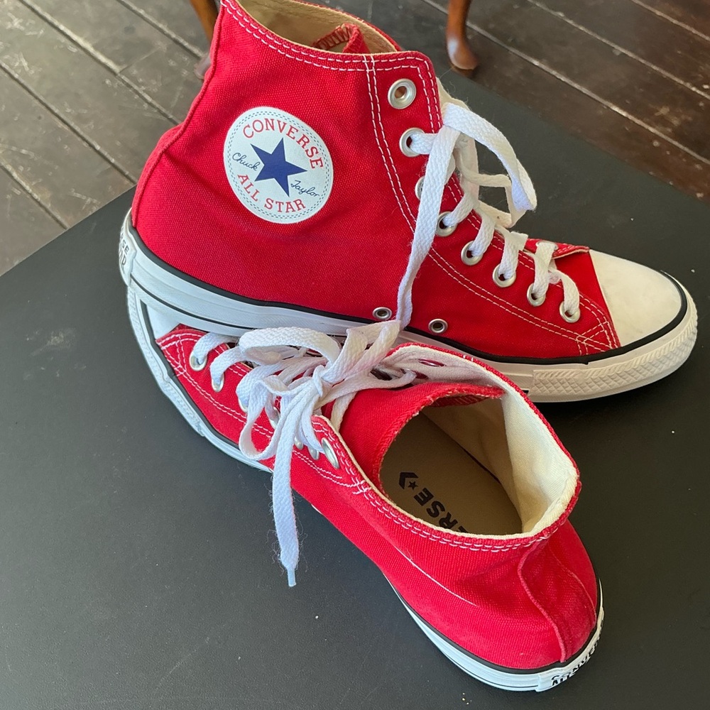 Converse Red High-Top Sneakers